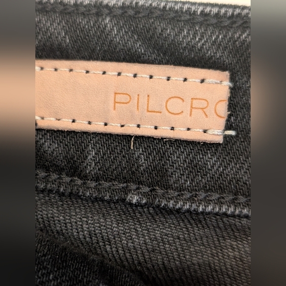 Pilcro Anthropologie vintage straight jean black size 32 distressed - Picture 7 of 12